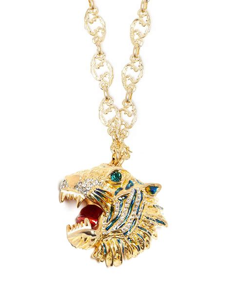 gucci tiger head necklace.